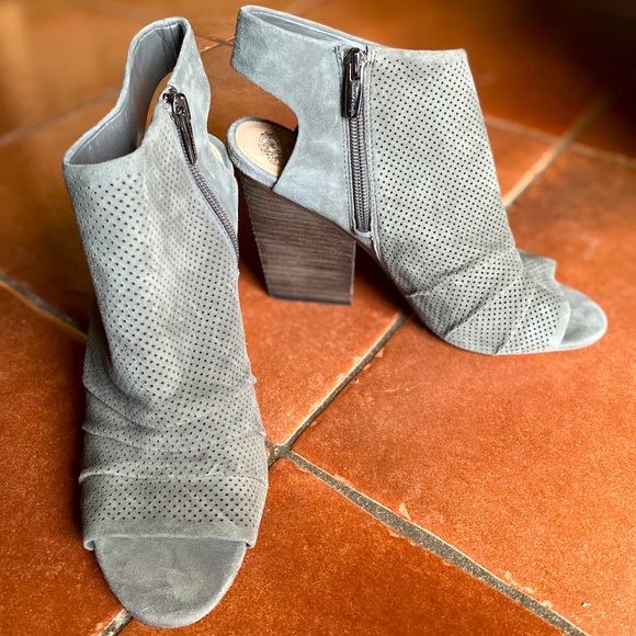 Vince Camuto Shoes - Vince Camuto | Grey Open Toe And Heel Booties
